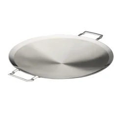 Churrasco BBQ 17.25 in Tri-Ply Clad Stainless Steel Round Grill Pan