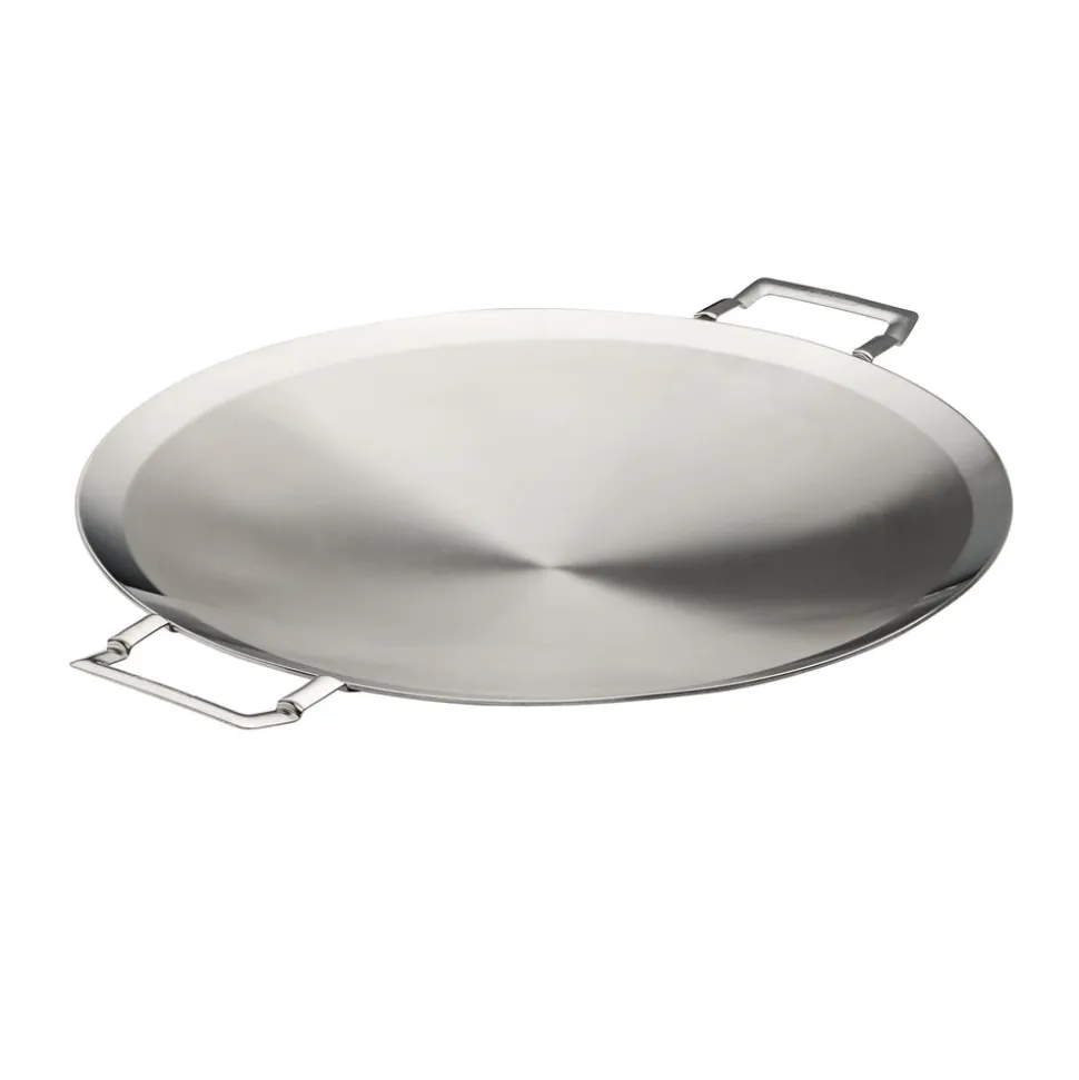 Churrasco BBQ 17.25 in Tri-Ply Clad Stainless Steel Round Grill Pan