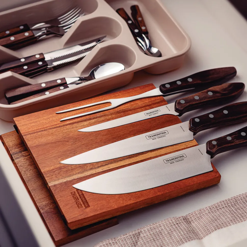 Churrasco BBQ 5 Piece Cutlery Set with Magnetic Block