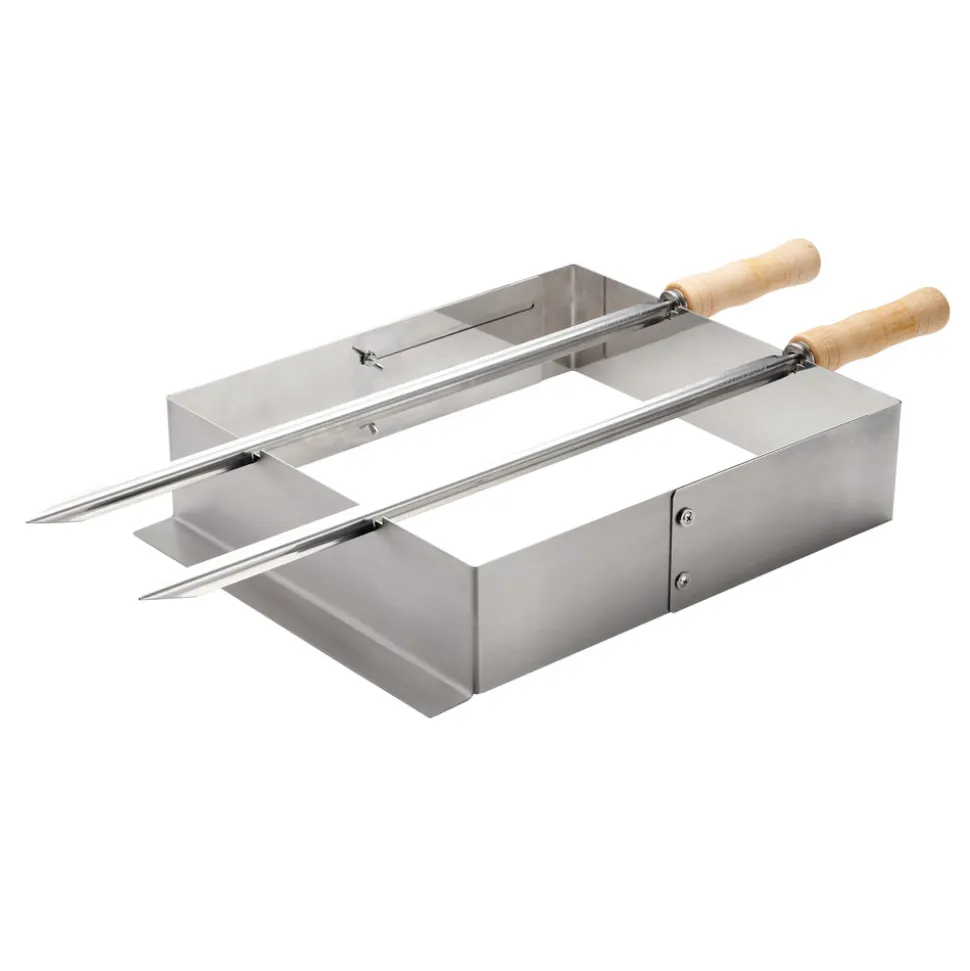Churrasco BBQ Stainless Steel Skewer and Grill Rack Set