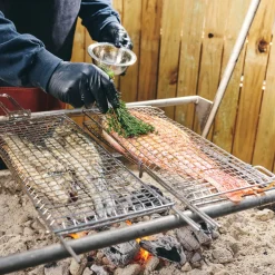 Churrasco BBQ Stainless Steel Flat Grill Basket