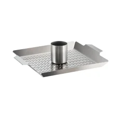 Churrasco BBQ Stainless Steel Outdoor Chicken Roaster with Basting Cup