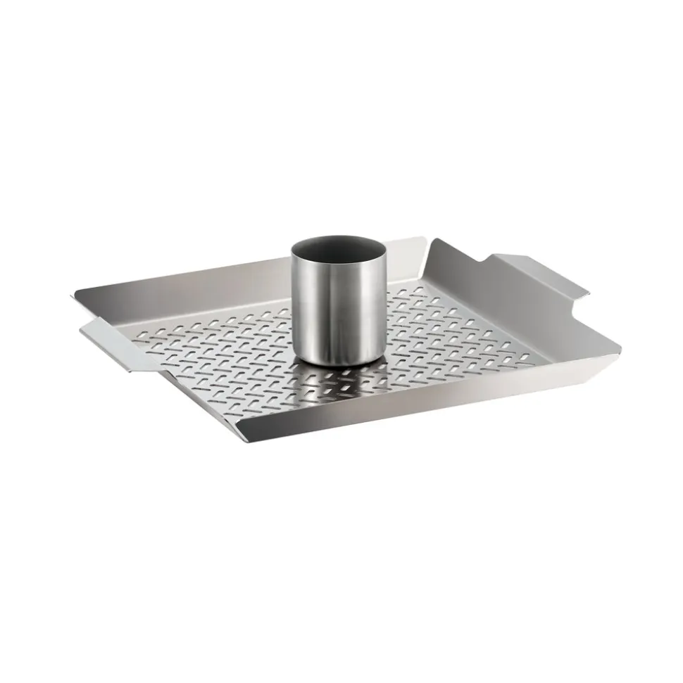 Churrasco BBQ Stainless Steel Outdoor Chicken Roaster with Basting Cup