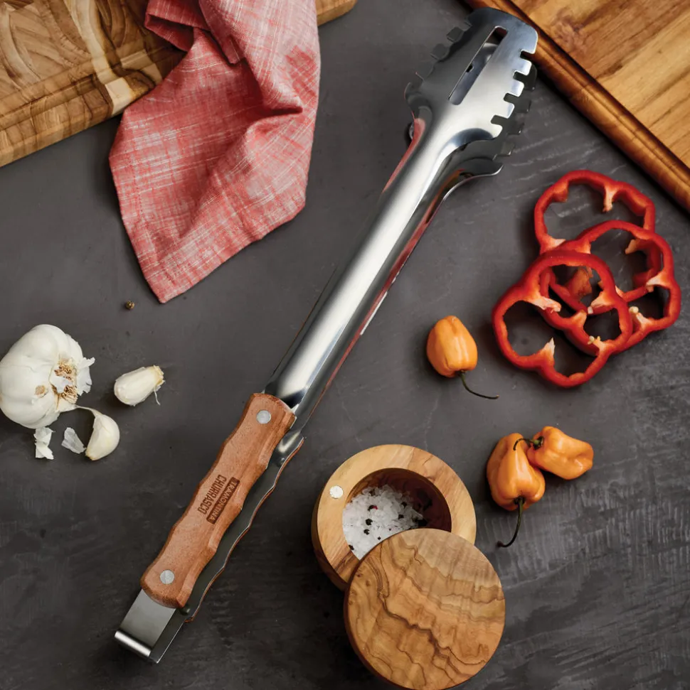 Churrasco BBQ Tongs with Wood Handle