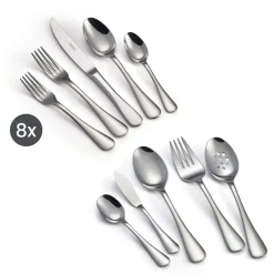 Classic 18/10 Stainless Steel 45 Piece Flatware Set