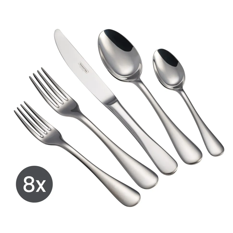 Classic 18/10 Stainless Steel 45 Piece Flatware Set