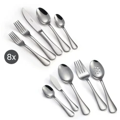 Classic 18/10 Stainless Steel 45 Piece Flatware Set