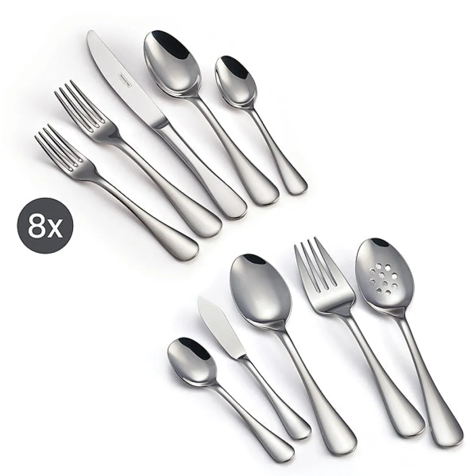 Classic 18/10 Stainless Steel 45 Piece Flatware Set