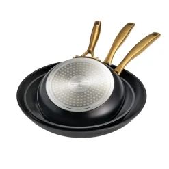 Cold Forged 3-Pack Fry Pans with Ceramic Interior