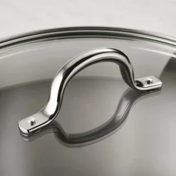 Covered Stainless Steel Stock Pot