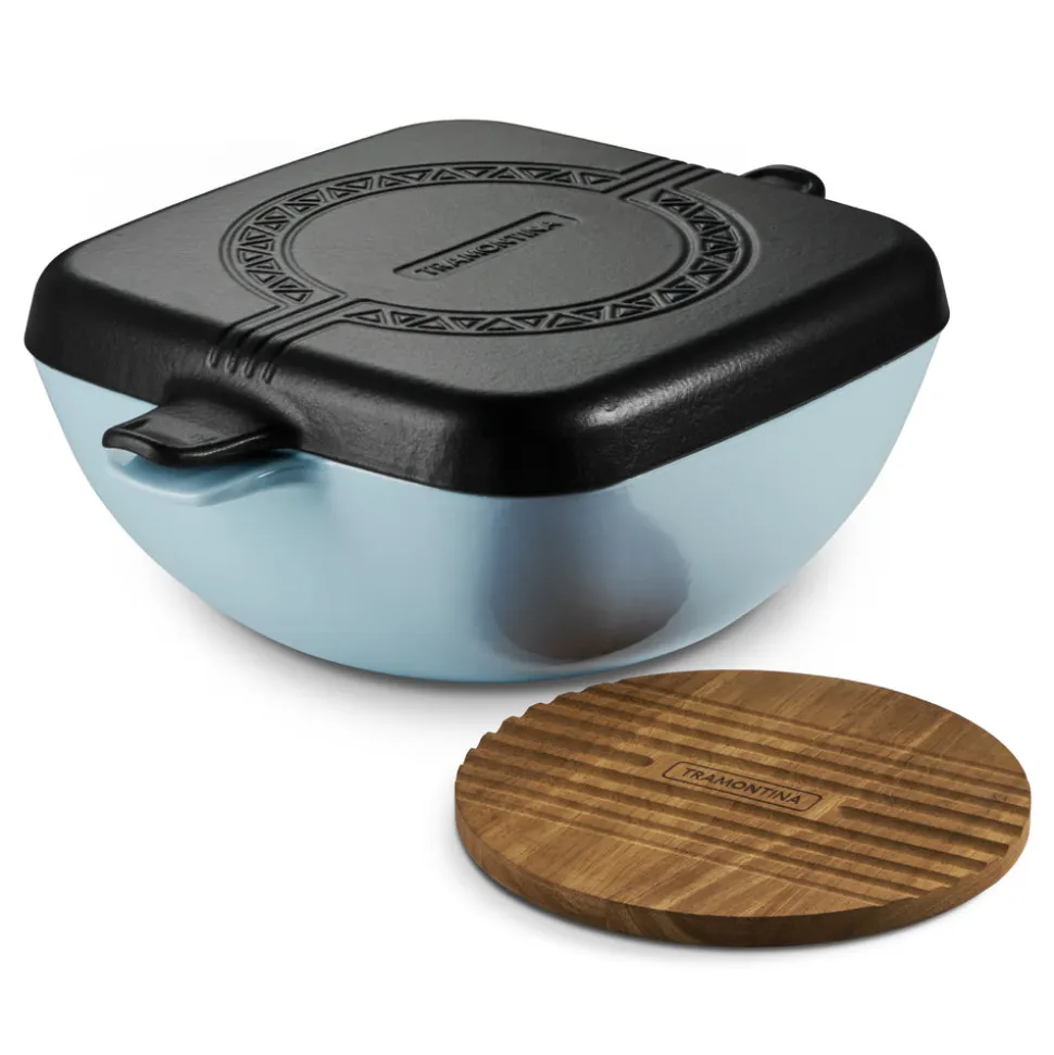 Cultura 6.5 Quart Enameled Cast Iron Multi-Cooker with Reversible Lid