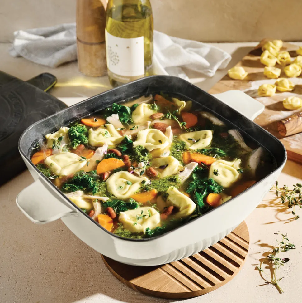 Cultura 6.5 Quart Enameled Cast Iron Multi-Cooker with Reversible Lid