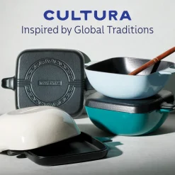 Cultura 6.5 Quart Enameled Cast Iron Multi-Cooker with Reversible Lid