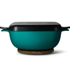 Cultura 6.5 Quart Enameled Cast Iron Multi-Cooker with Reversible Lid