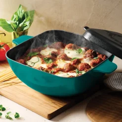 Cultura 6.5 Quart Enameled Cast Iron Multi-Cooker with Reversible Lid