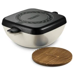 Cultura 6.5 Quart Enameled Cast Iron Multi-Cooker with Reversible Lid