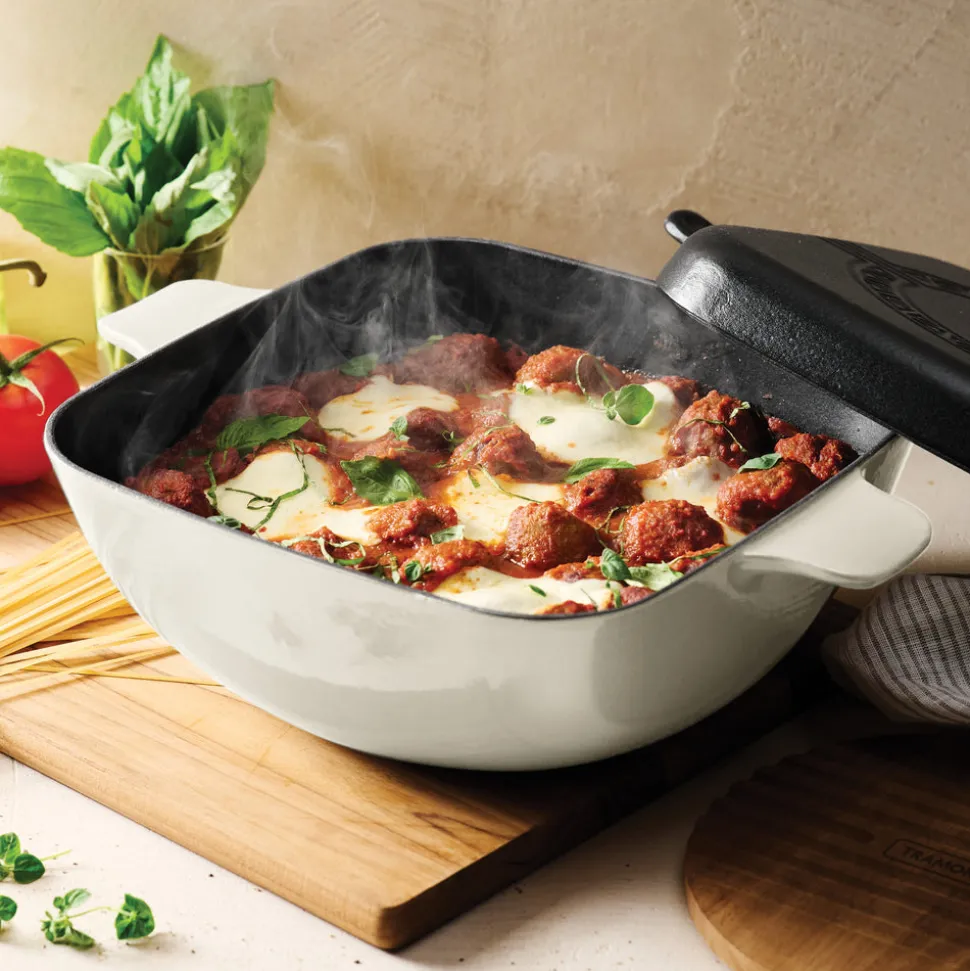 Cultura 6.5 Quart Enameled Cast Iron Multi-Cooker with Reversible Lid
