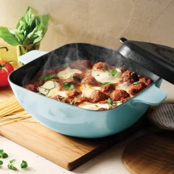 Cultura 6.5 Quart Enameled Cast Iron Multi-Cooker with Reversible Lid