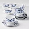 Dulce 8.5 ounce Tea Cup and Saucer 6 Piece Set