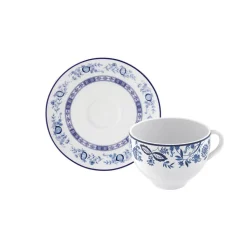 Dulce 8.5 ounce Tea Cup and Saucer 6 Piece Set