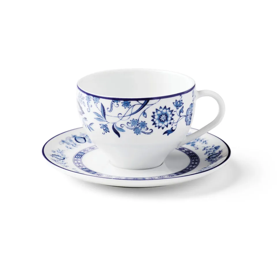 Dulce 8.5 ounce Tea Cup and Saucer 6 Piece Set