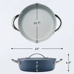Fiora 4.25 Quart Multipurpose Ceramic Nonstick Pan