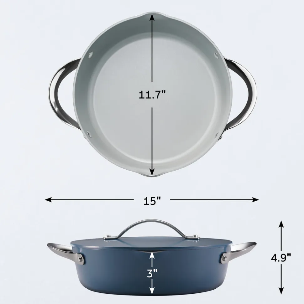 Fiora 4.25 Quart Multipurpose Ceramic Nonstick Pan