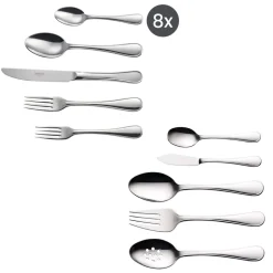 Firenze 18/10 Stainless Steel 45 Piece Flatware Set