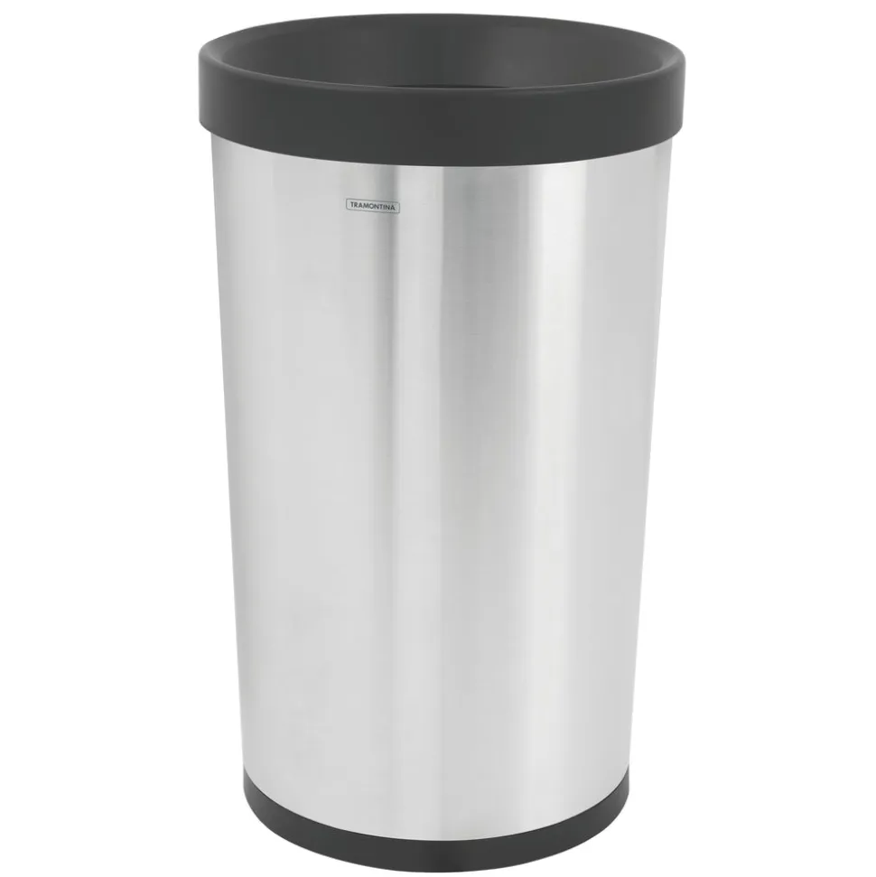 13 Gallon Stainless Steel Open Top Round Trash Bin
