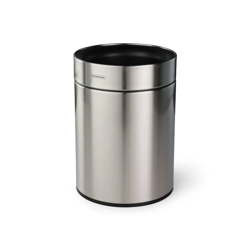2.38 Gallon Stainless Steel Round Open Top Bin