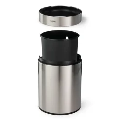 2.38 Gallon Stainless Steel Round Open Top Bin