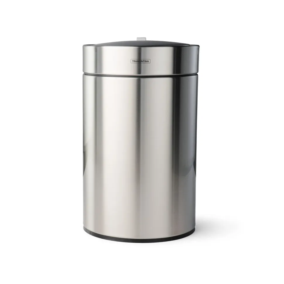 3.17 Gallon Stainless Steel Round Sensor Bin with SS Capped Lid