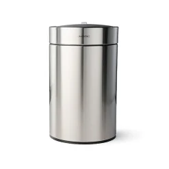 3.17 Gallon Stainless Steel Round Sensor Bin with SS Capped Lid