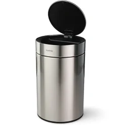 3.17 Gallon Stainless Steel Round Sensor Bin with SS Capped Lid