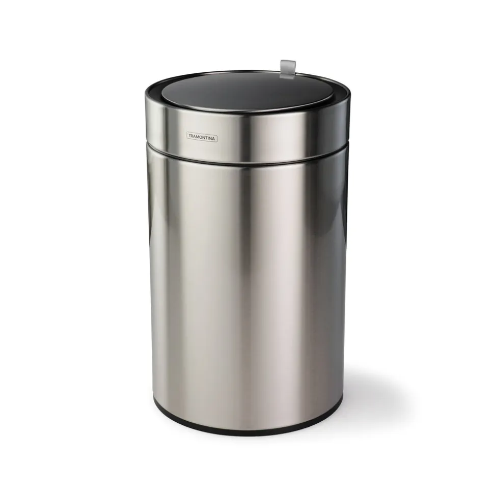 3.17 Gallon Stainless Steel Round Sensor Bin with SS Capped Lid