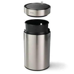 3.17 Gallon Stainless Steel Round Sensor Bin with SS Capped Lid
