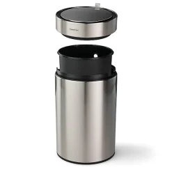 3.17 Gallon Stainless Steel Round Sensor Bin with SS Capped Lid