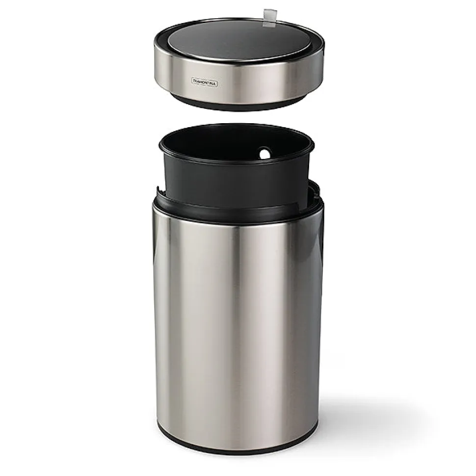 3.17 Gallon Stainless Steel Round Sensor Bin with SS Capped Lid