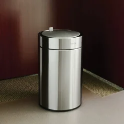 3.17 Gallon Stainless Steel Round Sensor Bin with SS Capped Lid