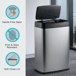 13 Gallon Stainless Steel Sensor Bin