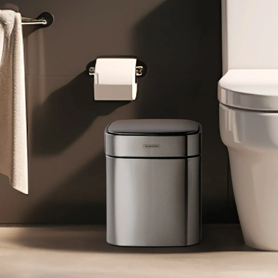 2.11 Gallon Stainless Steel Square Sensor Bin with ABS Lid