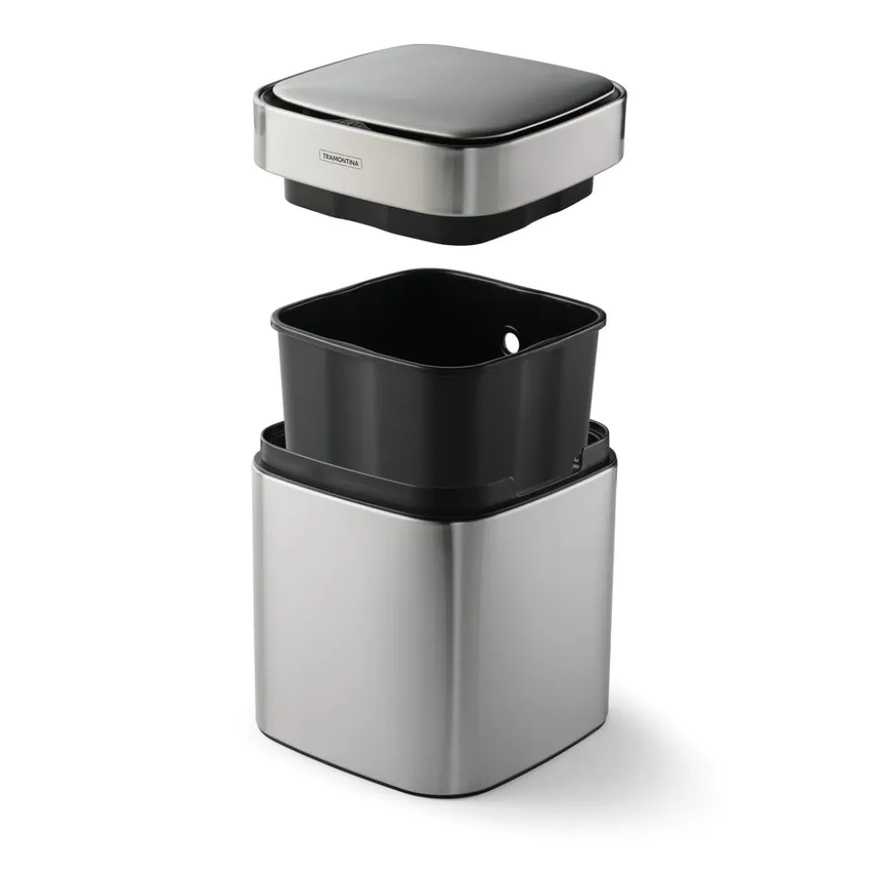 2.11 Gallon Stainless Steel Square Sensor Bin with ABS Lid