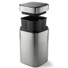 3.17 Gallon Stainless Steel Square Sensor Bin with SS Capped Lid