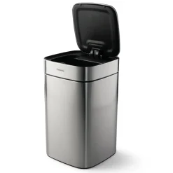 3.17 Gallon Stainless Steel Square Sensor Bin with SS Capped Lid