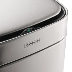 3.17 Gallon Stainless Steel Square Sensor Bin with SS Capped Lid