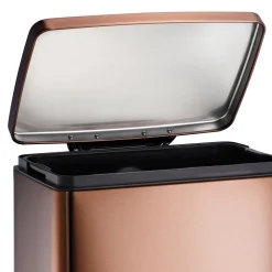 13 Gallon Stainless Steel Step Can with Soft Closing Lid - Bronze