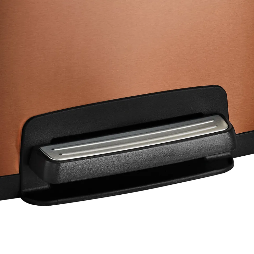 13 Gallon Stainless Steel Step Can with Soft Closing Lid - Bronze