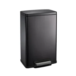 13 Gallon Stainless Steel Step Can with Soft Closing Lid - Charcoal Gray