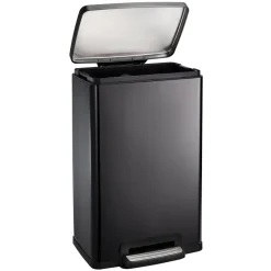 13 Gallon Stainless Steel Step Can with Soft Closing Lid - Charcoal Gray