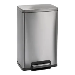 13 Gal. Step Can Rectangle Shape - Stainless Steel